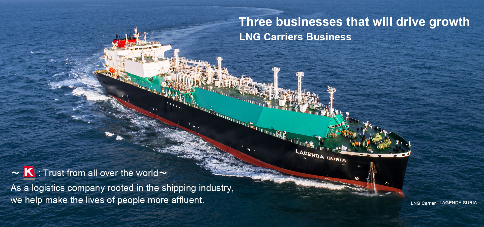 website banner, Three businesses that will drive growth, LNG Carriers Business.