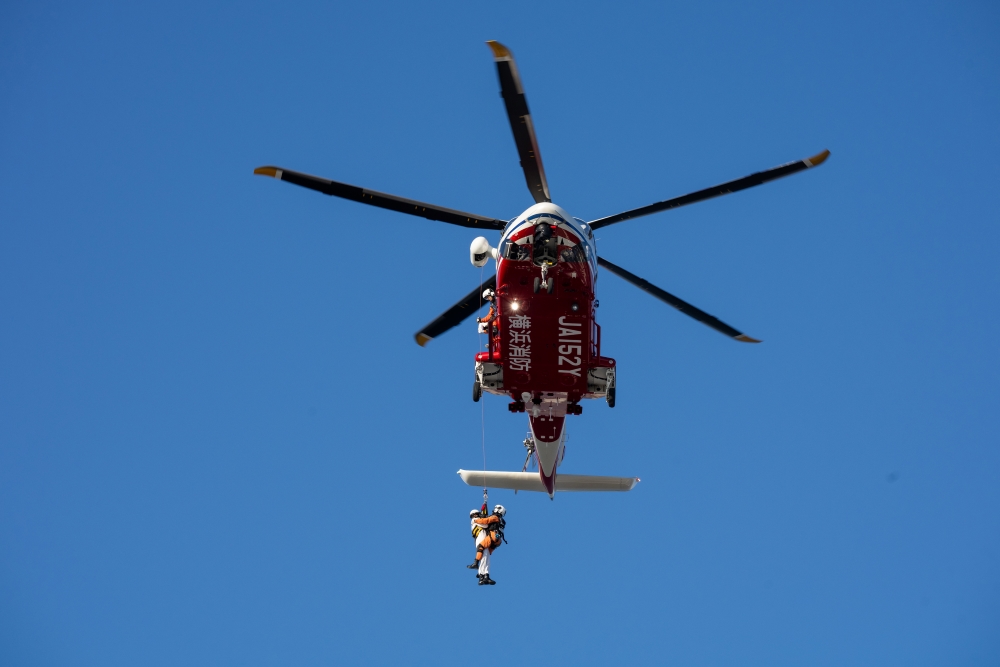 The drill, confirming evacuation routes for operators and crews