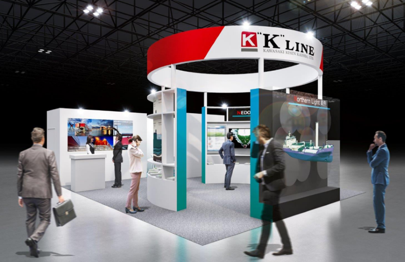 architectural illustration of K-LINE booth.