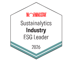 Logo of Sustainalytics industry ESG leader 2026