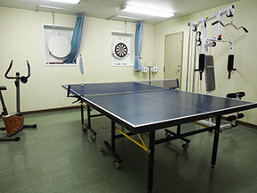 Recreation room on board.