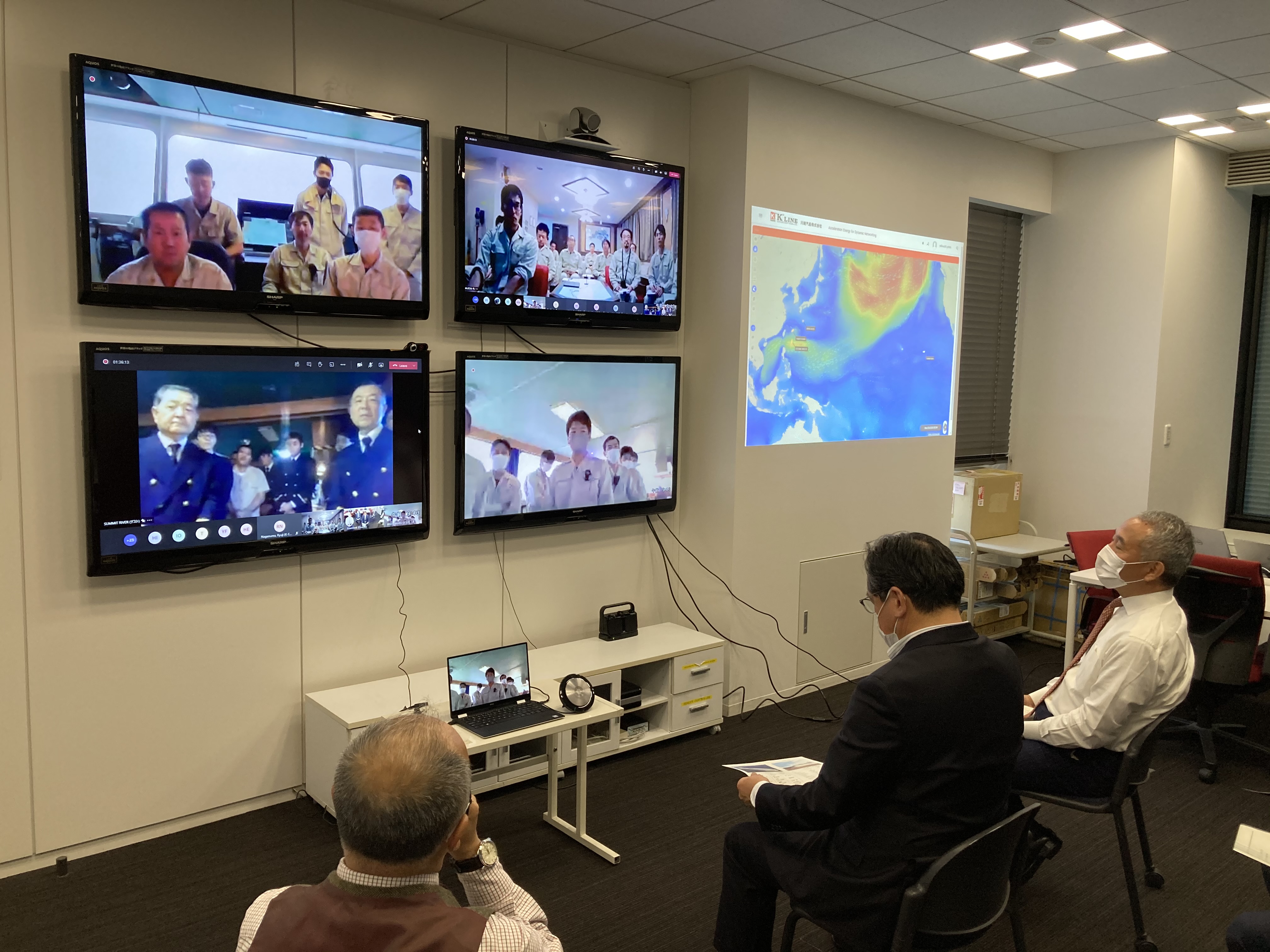 Conducting a meeting using a web conferencing system.