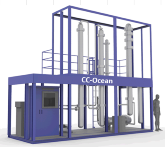 搭載予定のCO2回収小型デモプラント(イメージ)