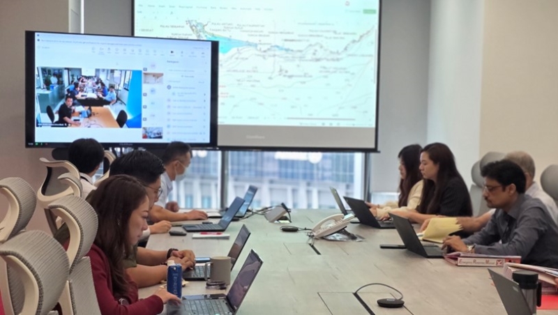 事故対策本部の様子